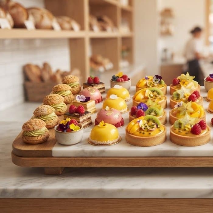 Postres miniatura para un evento